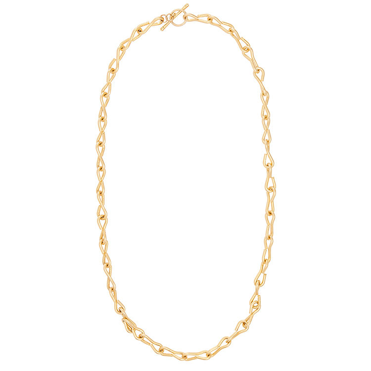 Hudson001: 18k matte S link GP necklace - Lisa Mackey