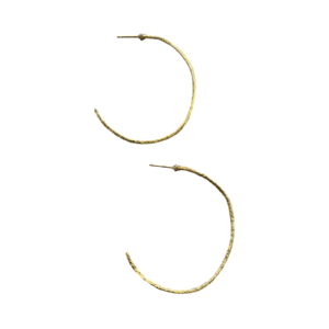 22k Gold plated hammered hoop earrings